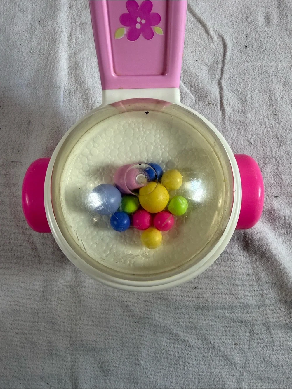 Fisher-Price Pink Push Pull Corn Popper Toddler Toy